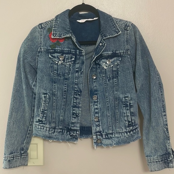 kale generation Jackets & Blazers - Denim Jacket with roses